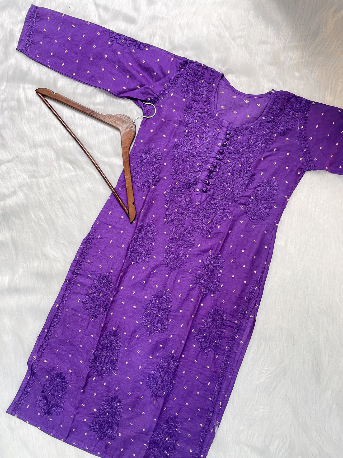 Yumna Premium Dyed Chanderi Silk Lucknowi Chikankari Kurti and Palazzo Set for Women