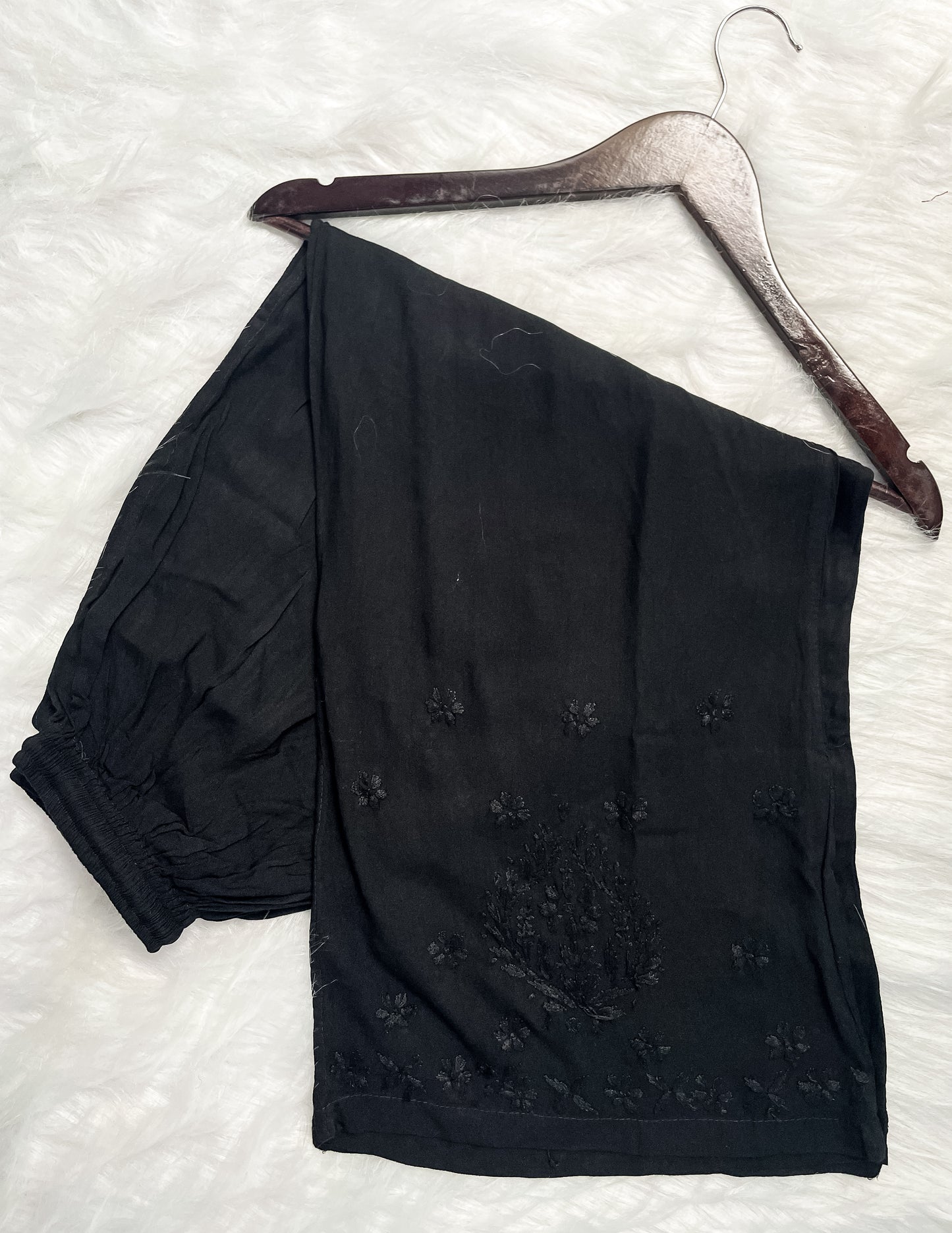 Ombre Dyed Shaded Rayon Lucknowi Chikankari Kurti, Palazzo and Dupatta Set.