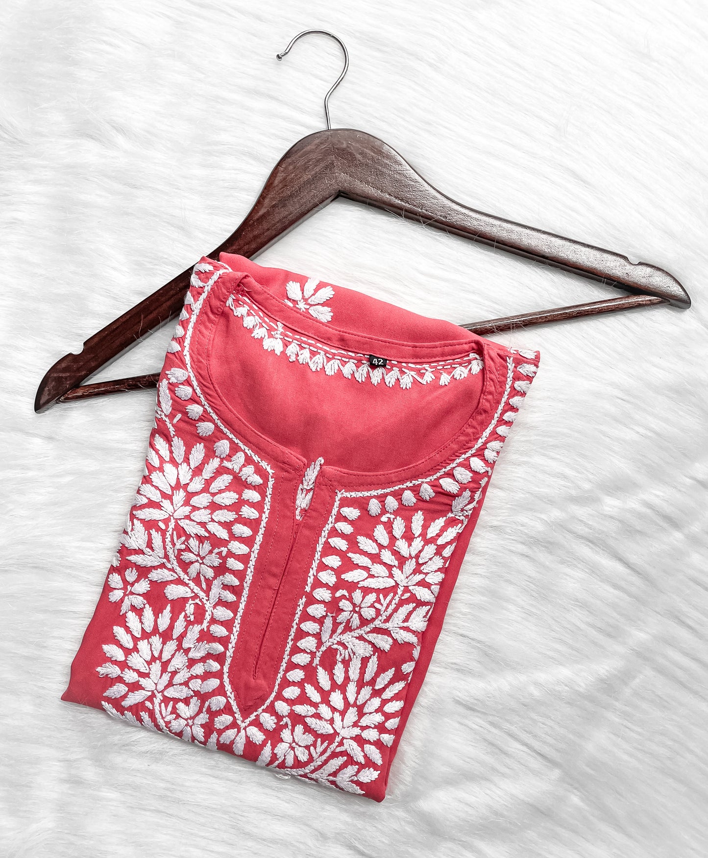Soft Rayon Short Chikankari Kurti – 28" Inches Length, Comfortable, Breathable & Perfect for Every Occasion