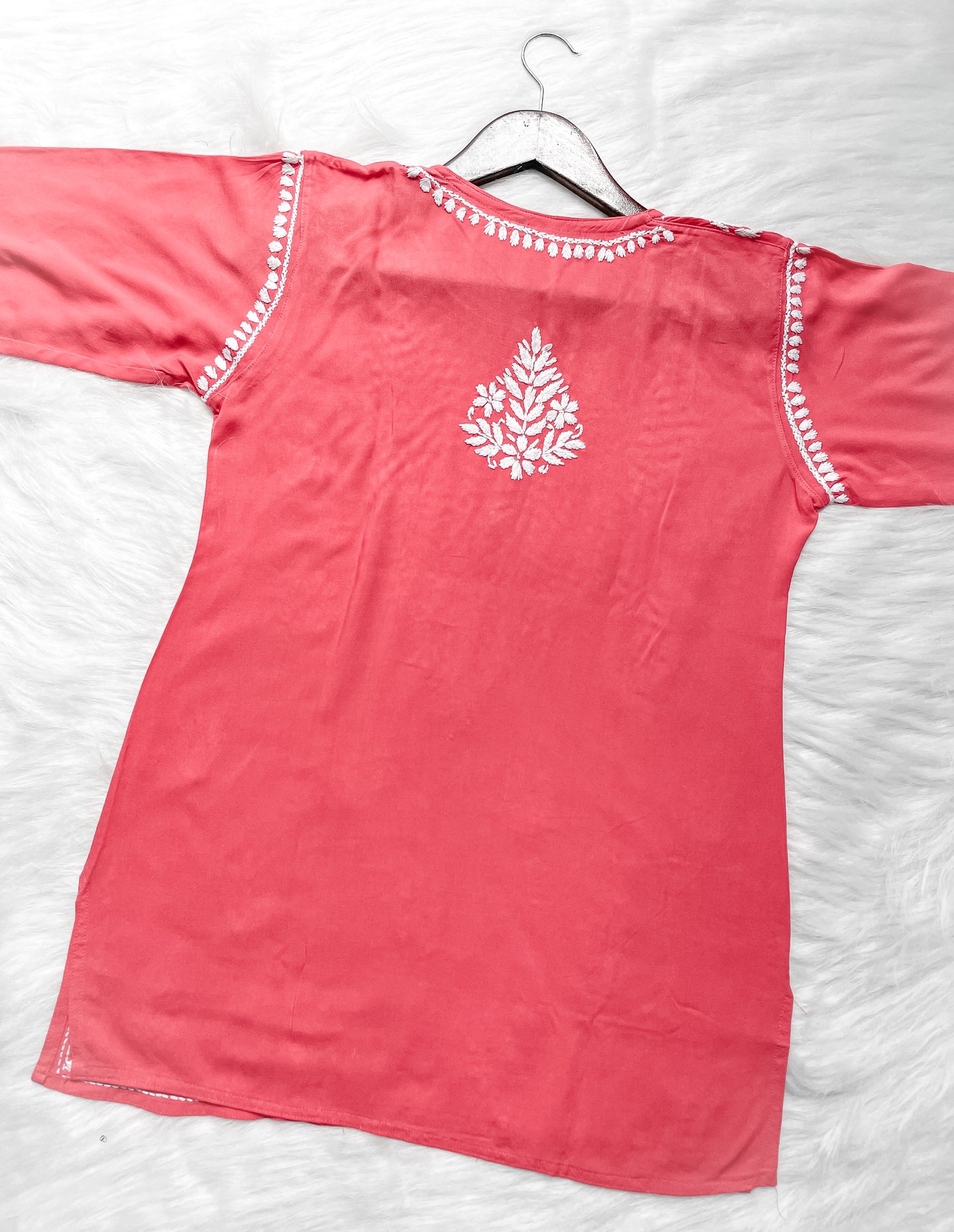 Mehwish Rayon Chikankari Short Top – Elegant, Breathable & Perfect for Every Occasion