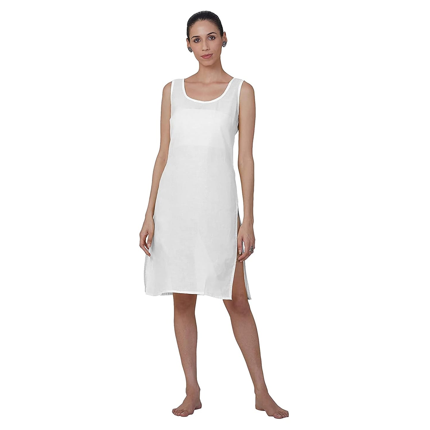 Women's Chiffon Georgette Chikankari Booti Jaal Kurti With Matching Cotton Inner
