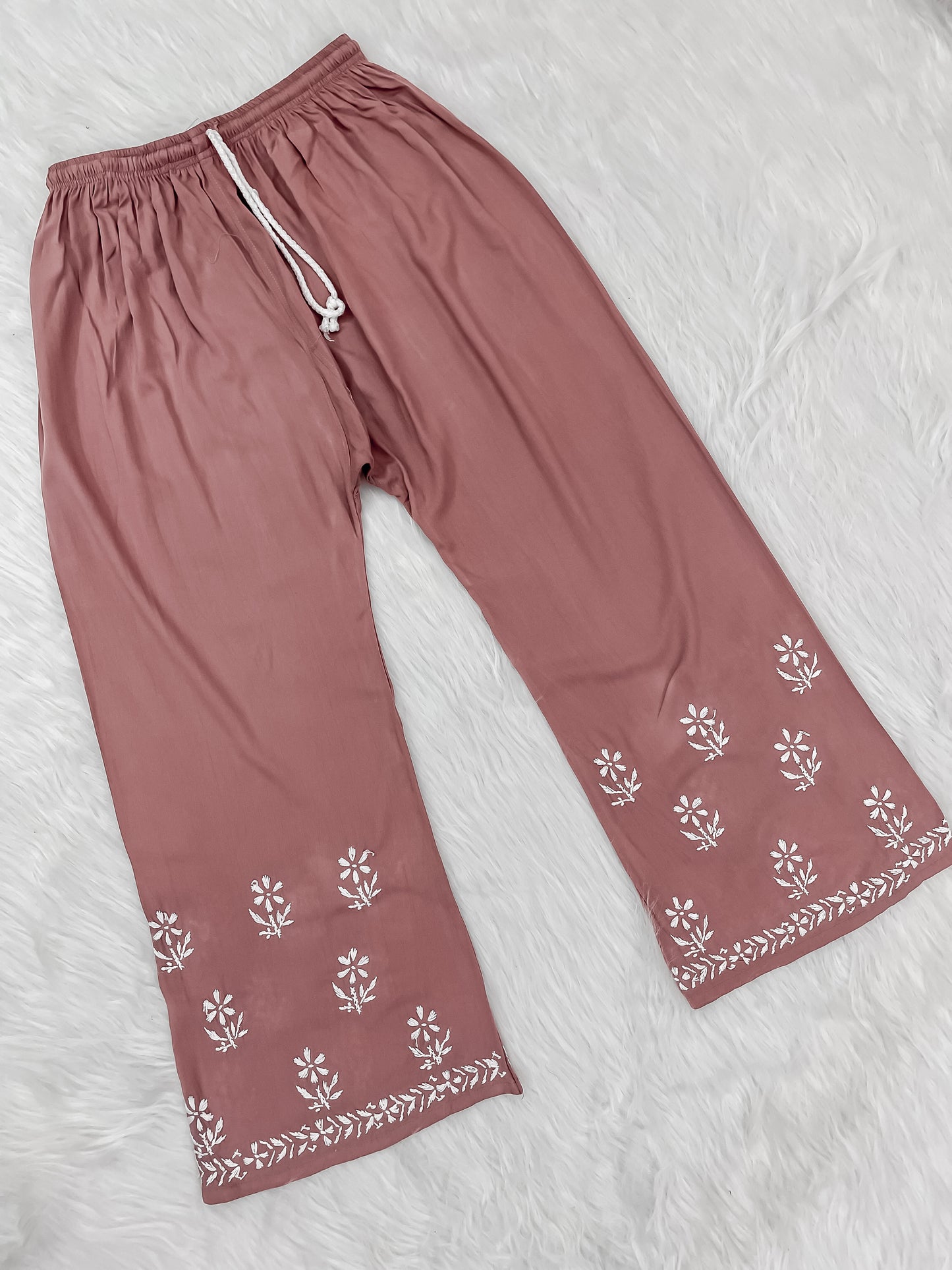 Mansha Chikankari Strappy Rayon Kurti & Palazzo Co-Ord Set (Adjustable Strap)