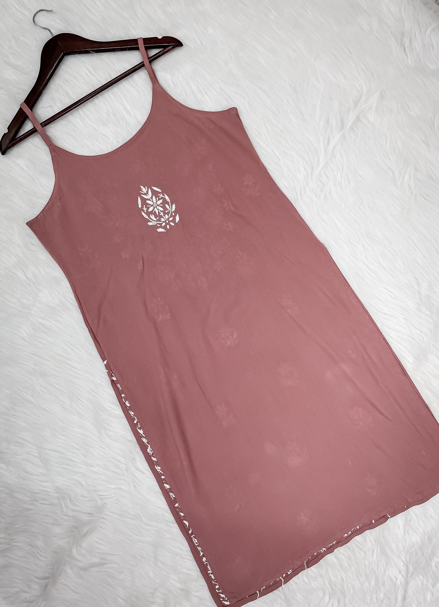 Mansha Chikankari Strappy Rayon Kurti & Palazzo Co-Ord Set (Adjustable Strap)