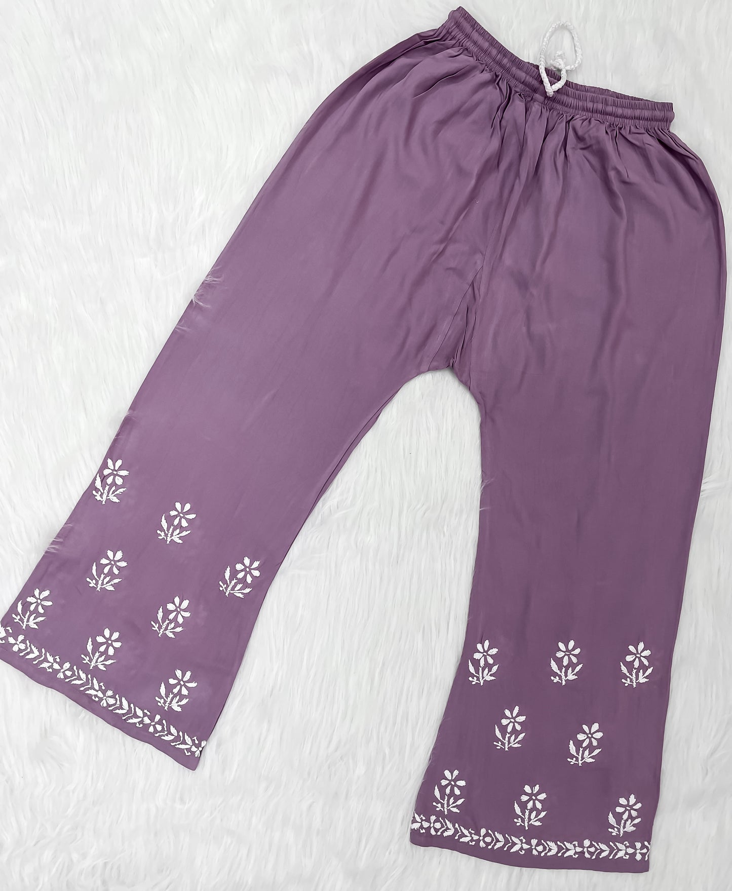 Mansha Chikankari Strappy Rayon Kurti & Palazzo Co-Ord Set (Adjustable Strap)