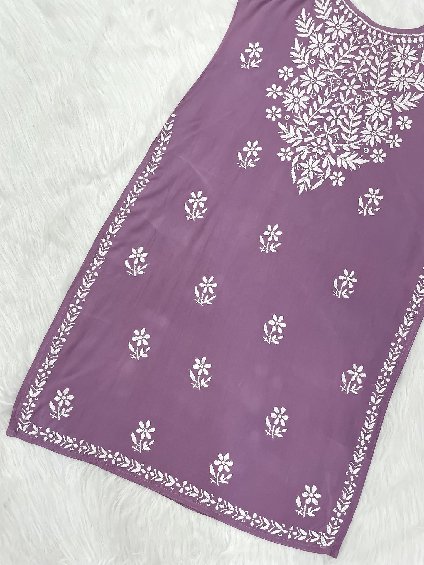 Mansha Chikankari Strappy Rayon Kurti & Palazzo Co-Ord Set (Adjustable Strap)