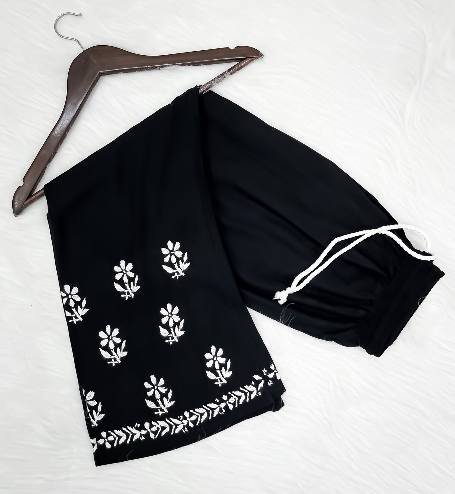 Mansha Chikankari Strappy Rayon Kurti & Palazzo Co-Ord Set (Adjustable Strap)