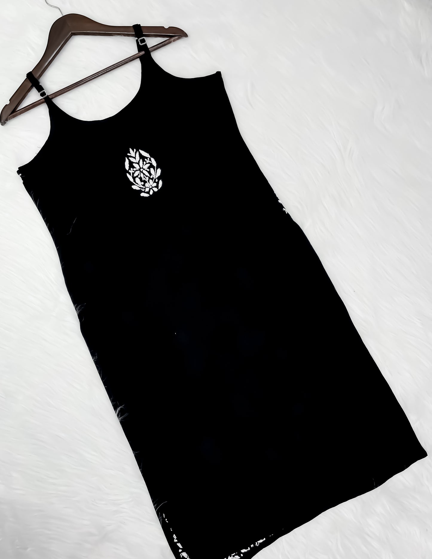 Mansha Chikankari Strappy Rayon Kurti & Palazzo Co-Ord Set (Adjustable Strap)
