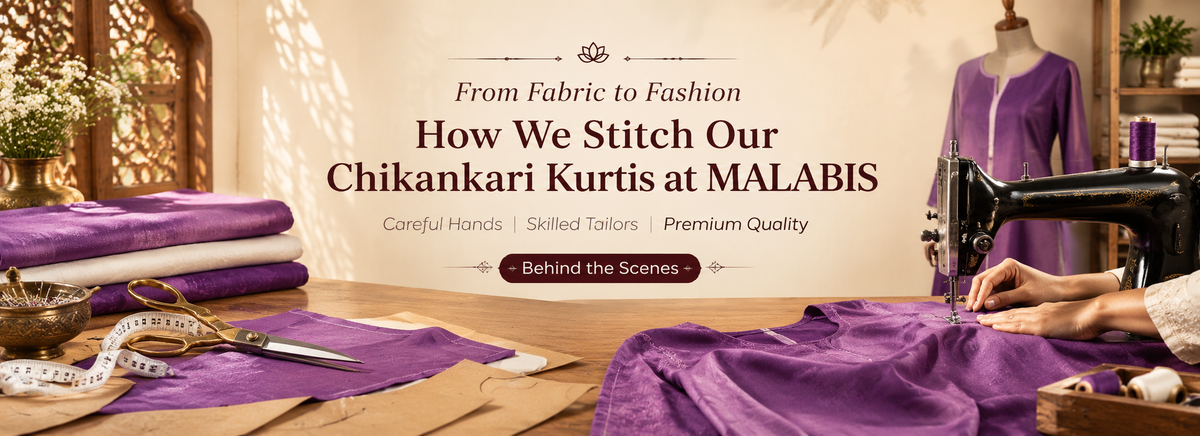 From Fabric to Fashion: How We Stitch Our Chikankari Collection at MALABIS