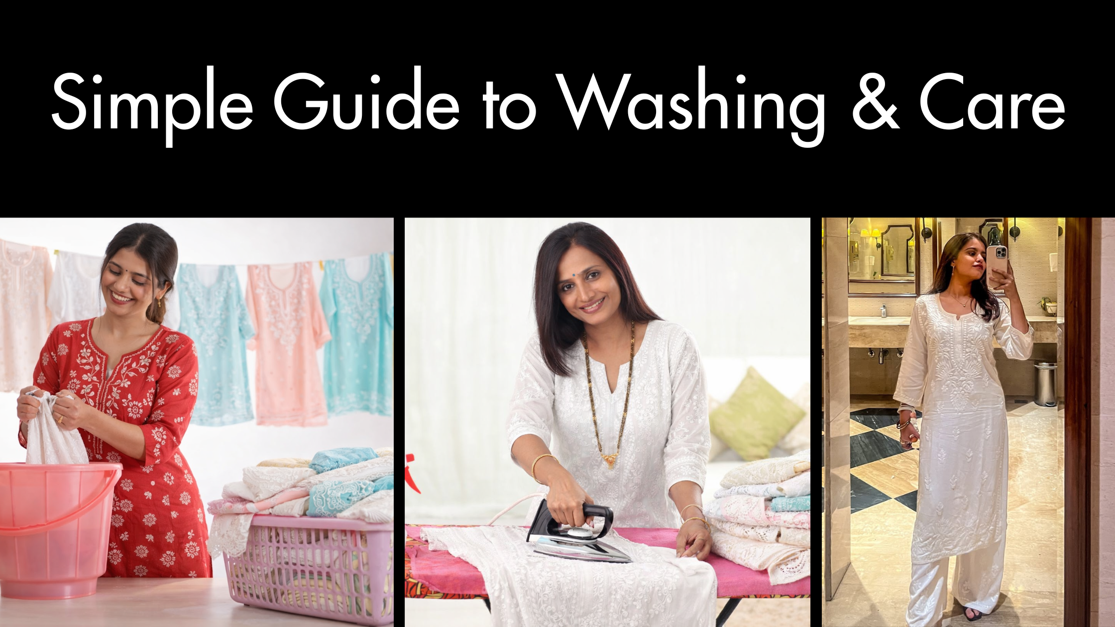 Keeping Your Chikankari Magic Alive: A Simple Guide to Washing and Care