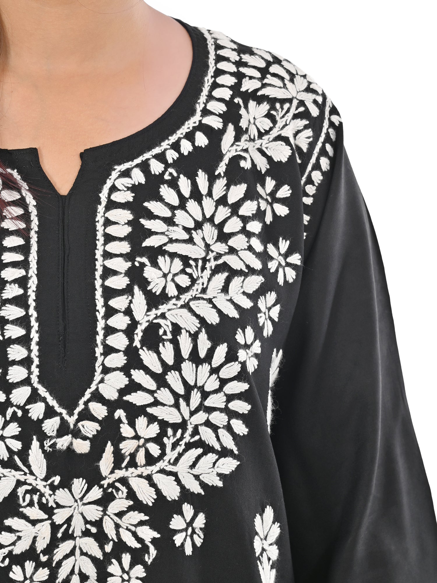 Mahira Black  Rayon Short Top - Comfortable, Breathable &amp; Perfect for Every Occasion by malabis