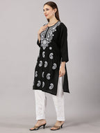 Black Muzdah Cotton Kurti & Lycra Pant Set