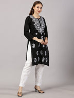 Black Muzdah Cotton Kurti & Lycra Pant Set