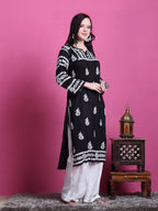 Black Ghazal Nyra Cut Modal Straight Kurti