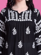 Black Ghazal Nyra Cut Modal Straight Kurti