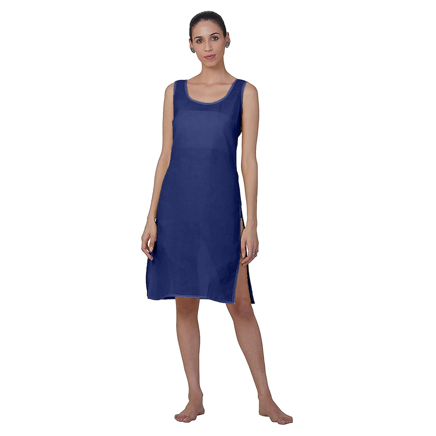 Women's Chiffon Georgette Chikankari Booti Jaal Kurti With Matching Cotton Inner