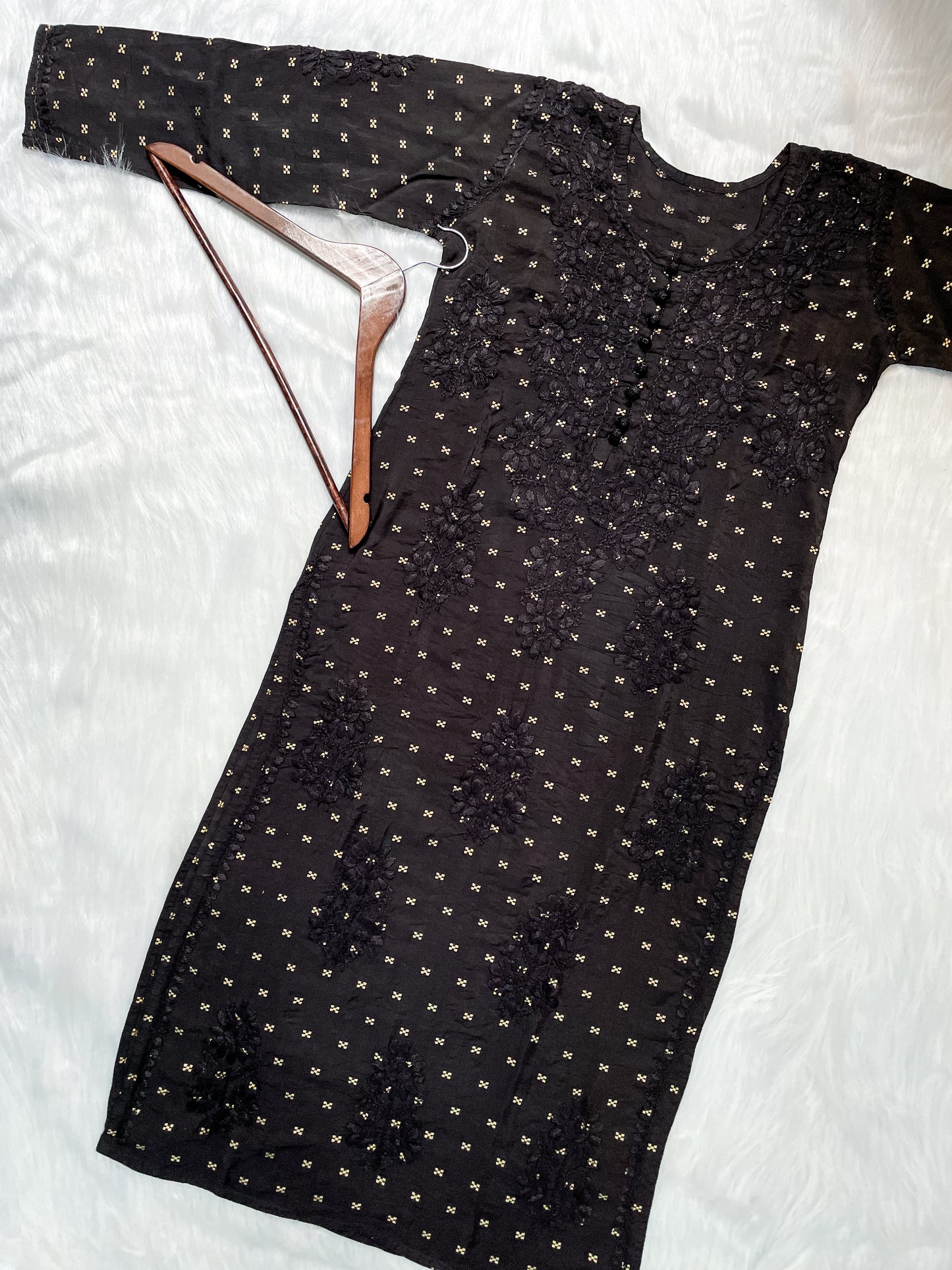 Yumna Premium Dyed Chanderi Silk Lucknowi Chikankari Kurti and Palazzo Set for Women