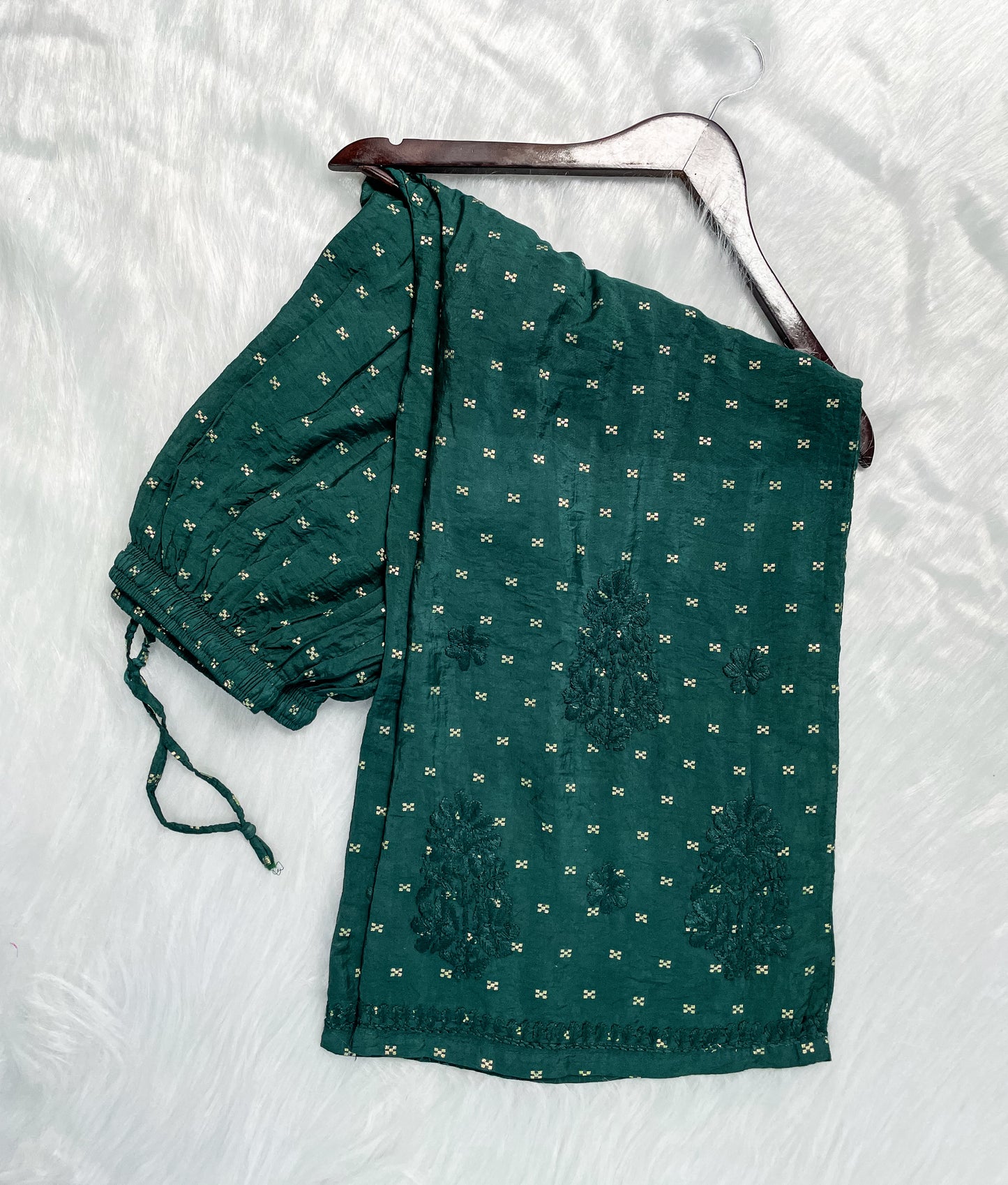Yumna Premium Dyed Chanderi Silk Lucknowi Chikankari Kurti and Palazzo Set for Women