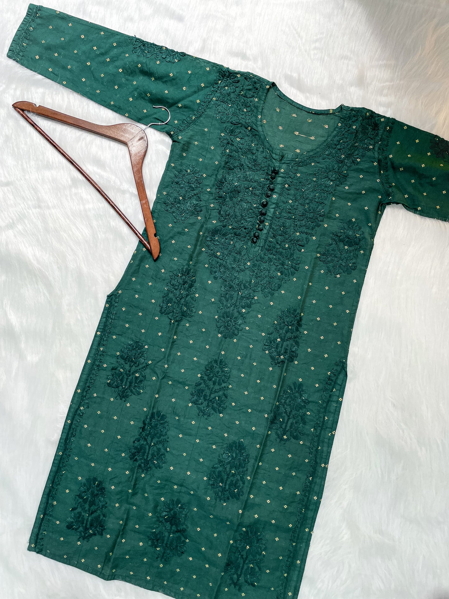 Yumna Premium Dyed Chanderi Silk Lucknowi Chikankari Kurti and Palazzo Set for Women