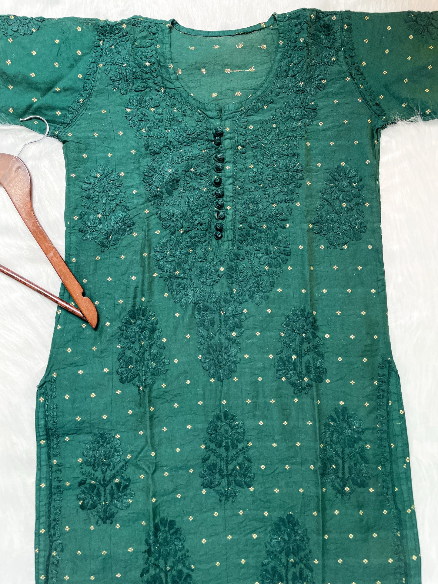 Yumna Premium Dyed Chanderi Silk Lucknowi Chikankari Kurti and Palazzo Set for Women