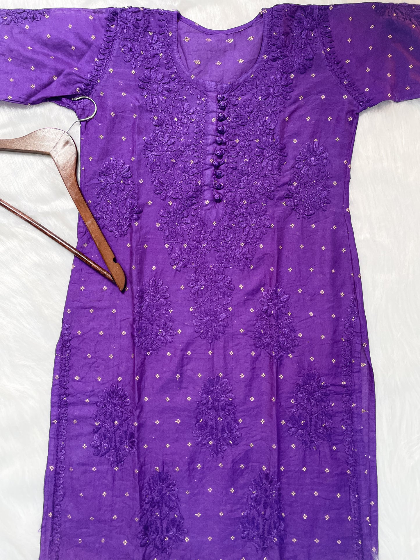 Yumna Premium Dyed Chanderi Silk Lucknowi Chikankari Kurti and Palazzo Set for Women