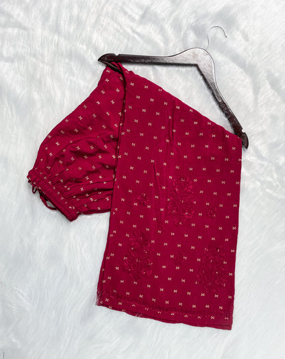 Yumna Premium Dyed Chanderi Silk Lucknowi Chikankari Kurti and Palazzo Set for Women