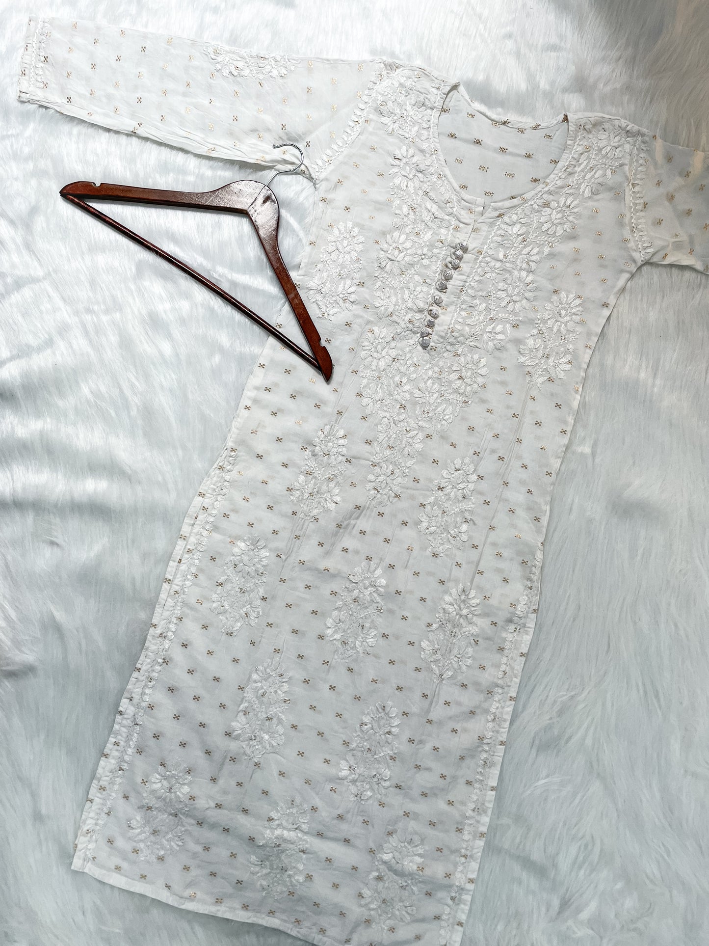Yumna Premium Dyed Chanderi Silk Lucknowi Chikankari Kurti and Palazzo Set for Women