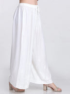 White Falak Chikankari Rayon Palazzo