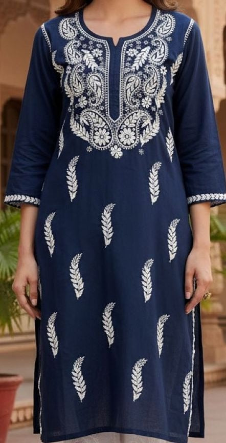 Navy Blue Haya plus size modal kurti