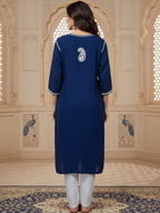 Navy Blue Haya plus size modal kurti