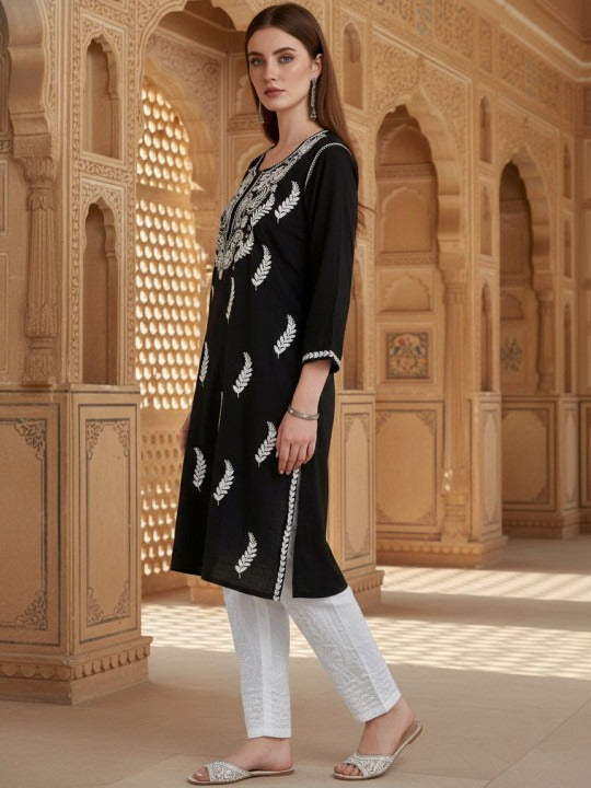 Black Haya plus size modal kurti