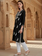 Black Haya plus size modal kurti