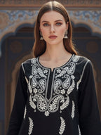 Black Haya plus size modal kurti