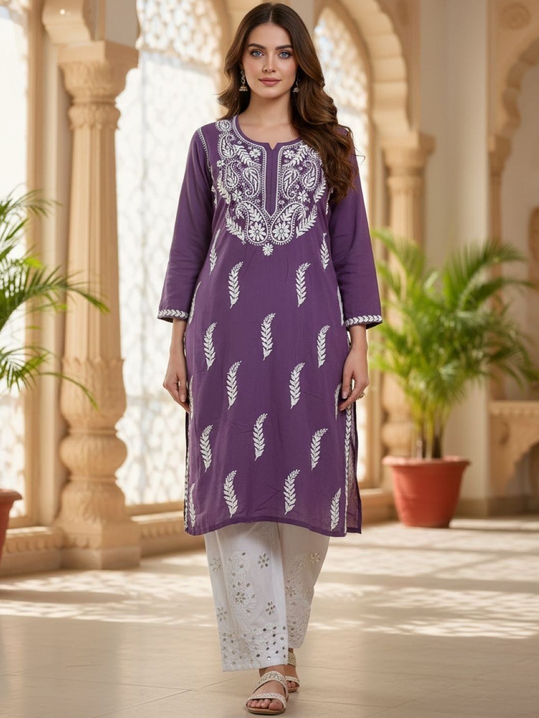 Lavender Haya plus size modal kurti