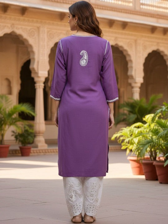 Lavender Haya plus size modal kurti