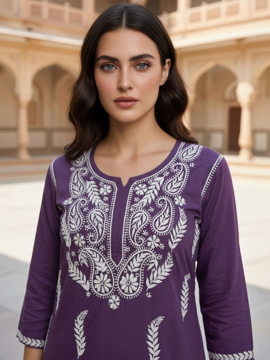 Lavender Haya plus size modal kurti