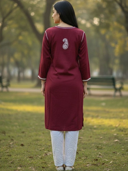 Maroon Haya plus size modal kurti