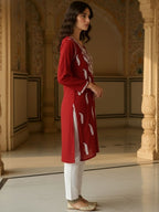 Red Haya plus size modal kurti