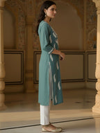 Spanish Green Haya plus size modal kurti