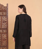 Black Inaya Shaded Dyed Rayon Short Top