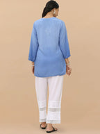 Powder Blue Inaya Shaded Dyed Rayon Short Top