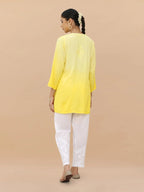 Yellow Inaya Shaded Dyed Rayon Short Top
