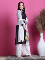 Black Yumna Dyed Chanderi Kurti With Mukesh Work