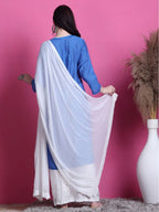 Blue Yumna Dyed Chanderi Kurti With Mukesh Work