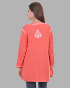Mahira Coral  Rayon Short Top - Comfortable, Breathable &amp; Perfect for Every Occasion by malabis