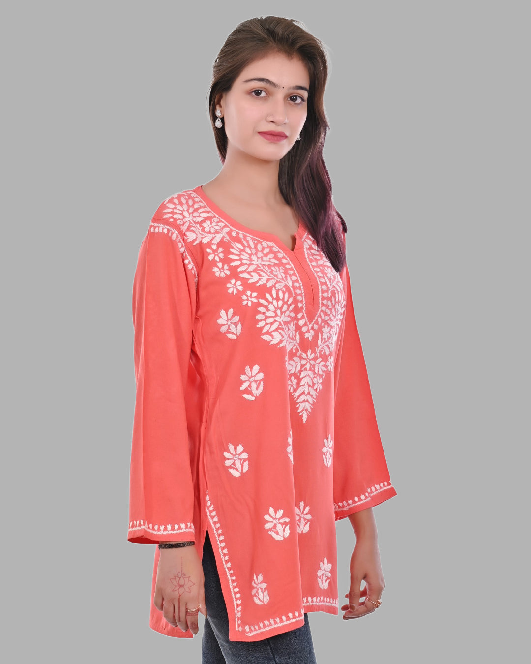 Mahira Coral  Rayon Short Top - Comfortable, Breathable &amp; Perfect for Every Occasion by malabis