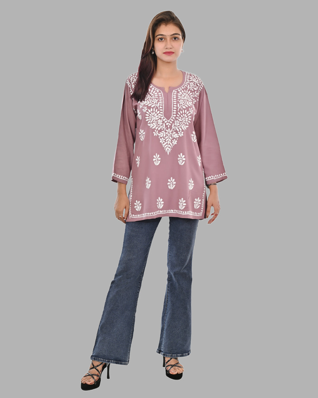 Mahira Mauve  Rayon Short Top - Comfortable, Breathable &amp; Perfect for Every Occasion by malabis