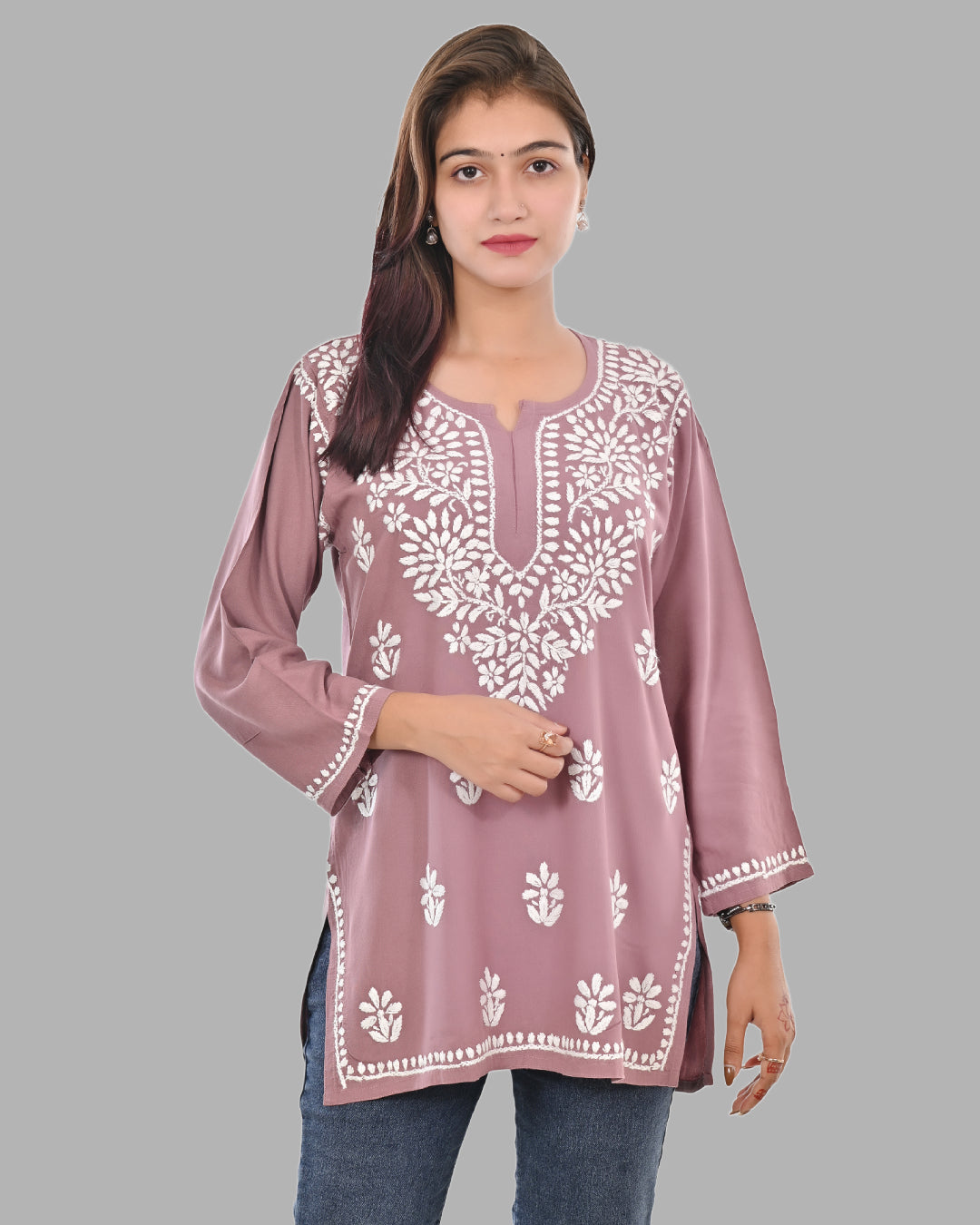 Mahira Mauve  Rayon Short Top - Comfortable, Breathable &amp; Perfect for Every Occasion by malabis