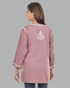 Mahira Mauve  Rayon Short Top - Comfortable, Breathable &amp; Perfect for Every Occasion by malabis