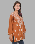 Mahira Mustard  Rayon Short Top - Comfortable, Breathable &amp; Perfect for Every Occasion by malabis