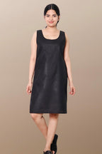Black Hadia Chikankari Mirror Work Kurti with Inner